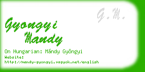 gyongyi mandy business card