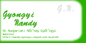 gyongyi mandy business card